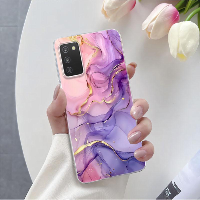 For Samsung A41 A21s A11 Case Luxury Phone Case For Samsung Galaxy A41 A21S Marble Flower Clear Soft Silicone Protective Cover