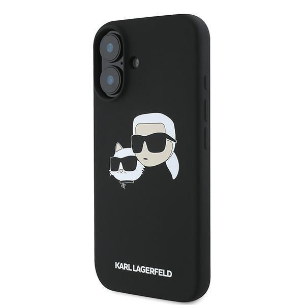 Karl Lagerfeld Klhmp16Mskchpplk Iphone16 Plus 6.7 Czarny/Black Hardcase Silicone Double Heads Print Magsafe