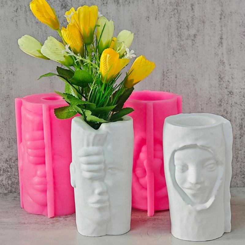 Creative Human Body Planter Sturdy Silicone Mould Reusable Artistic Cement Cast Craft Supplies for Home and Garden