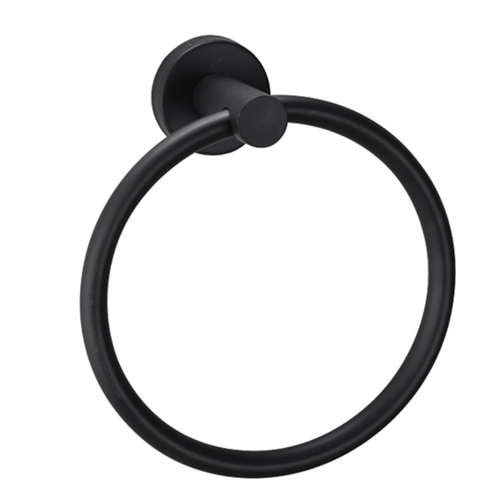 Anti Rust Towel Ring Black Corrosion Resisting Silver