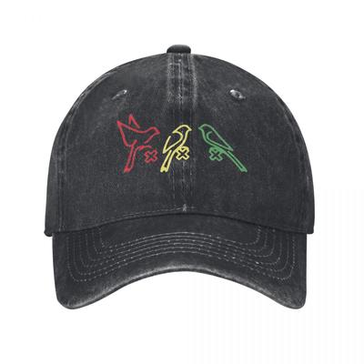 Bob Marley Pánská Dámská Baseballová Čepice 3 Malí Ptáčci Opotřebované Džínové Čepice Čepice Vintage Venkovní Běhání Golf Dárek Pokrývka Hlavy