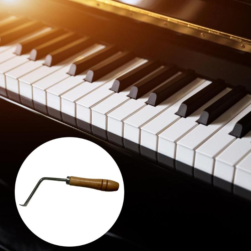 Multipurpose Piano Tuning Repair Tool Wooden Handle String Lifting Hook For Soundboard Repair And String Adjustment