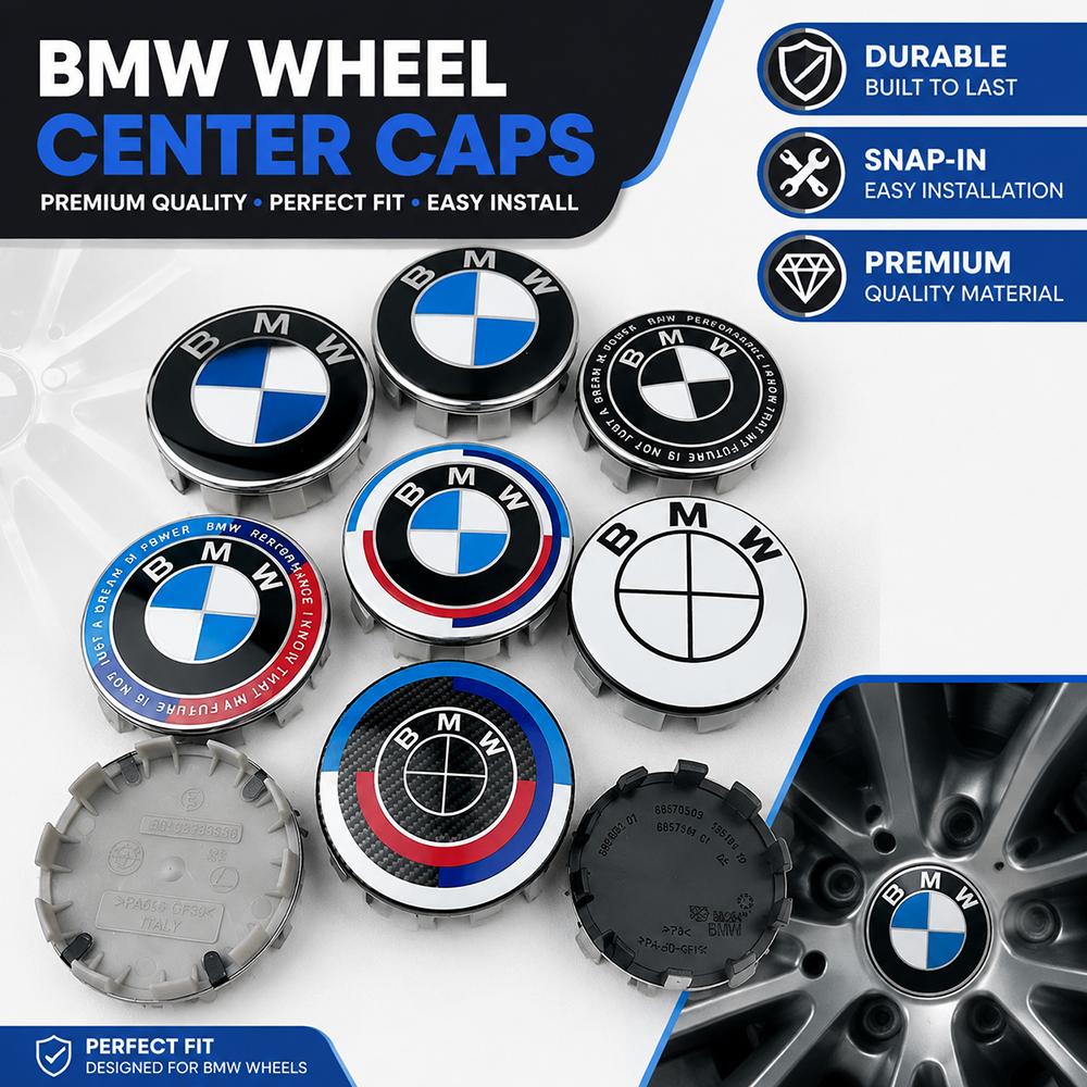 2026 Hot 4Pcs 68mm 56mm Wheel Center Cap For BMW G11 G12 G30 G31 G32 G38 G08 G05 F46 F49 F39 F90 X5 X1 X3 X7 X6 Auto Tuning Accessories AT9