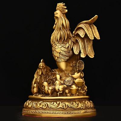 Adornos de Pollo de Cobre Monedas de Oro Pollitos de la Suerte Decoraciones Auspiciosas Decoración de Sala de Estar Recibidor Oficina