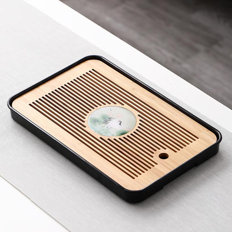 

Japanese Style Crane Tea Tray with Water Storage