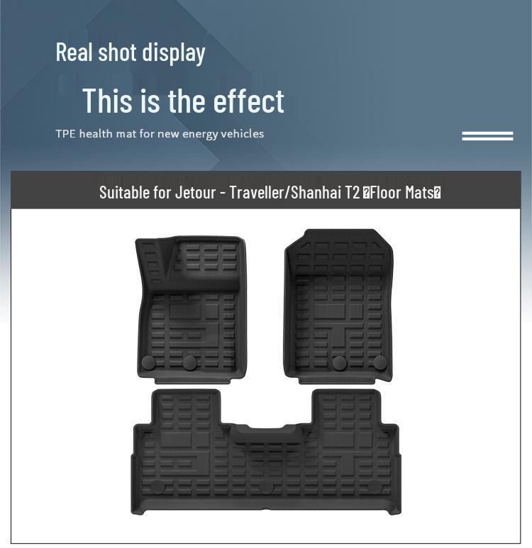 Compatible TPE Floor and Trunk Mats for 23-24 Jetour Traveler/Shanhai T2