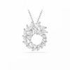 Swarovski Rhodium Circle Pendant Necklace 5759837