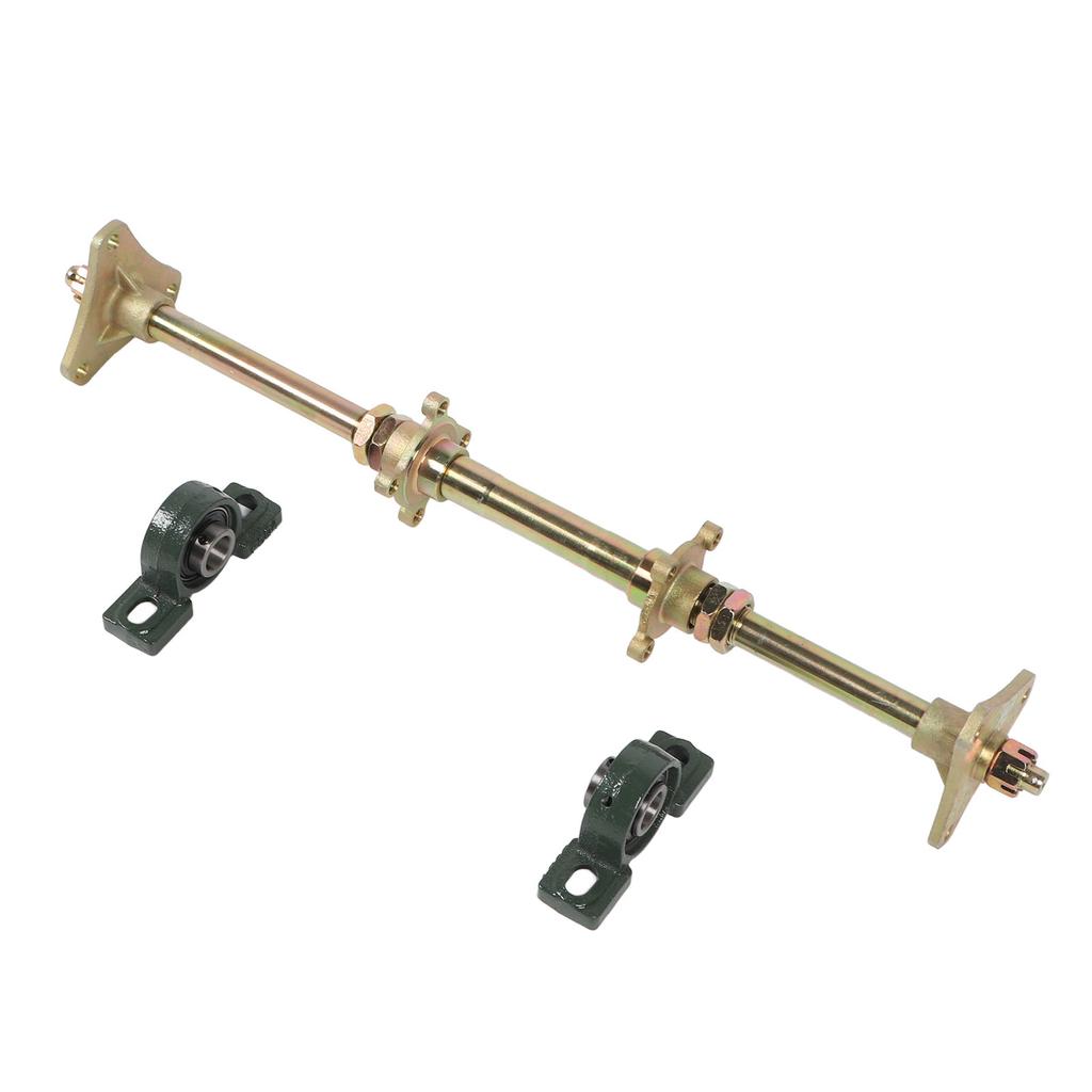 24inch Rear Axle Shaft Kit Metal Anti Impact Hubs Fixing Mounts Flanges Set for 50‑150CC ATVs Quads Drift Trikes