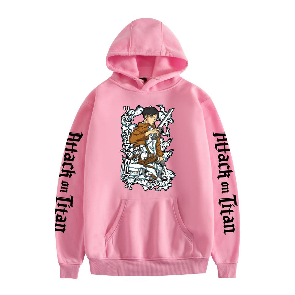 Mens Hooded Attack on Titan Anime Printed Streetwear Pullover Sweatshirt Fashion Hoodie Casual Hip Hop New Men Tracksuit Streetwear
