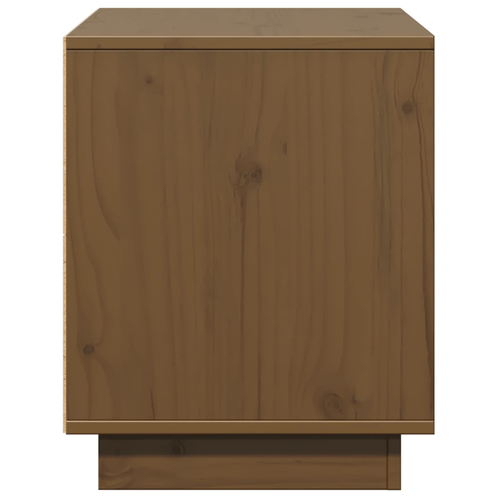 Vidaxl TV Cabinet, Honey Brown, 74X35X44 Cm, Solid Pine Wood