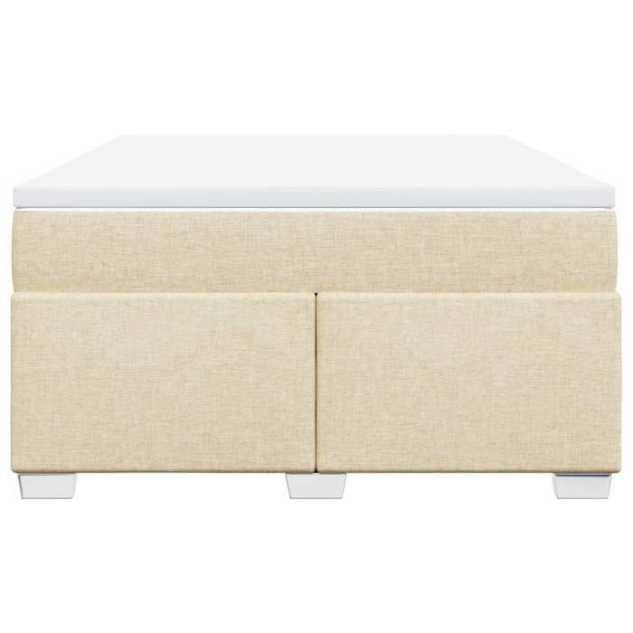 Maison Exclusive - Sommier à lattes de lit avec matelas Crème 160x200 cm Tissu
