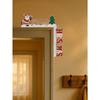 1 pièce Décoration de Cadre de Porte de Noël en Métal, Ornement Festif Suspendu avec Pendentifs pour Fête à Domicile, Cadeau d'Art Mural Moderne pour Porte Table
