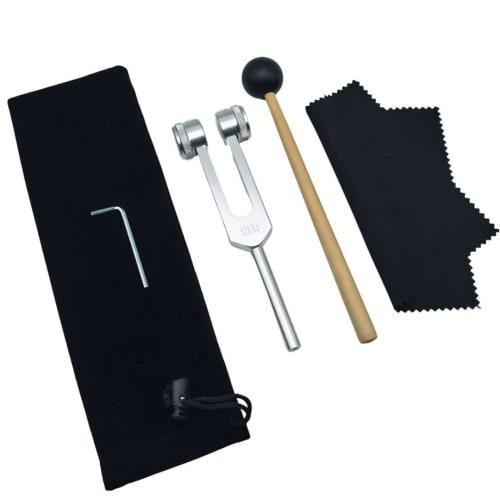 Sedona Magic Love Frequency 528Hz Weighted DNA Tuner Mallet 5-Piece Set, Healing Frequency Healing Wellness Treatment Tuner with Crystal Points and In