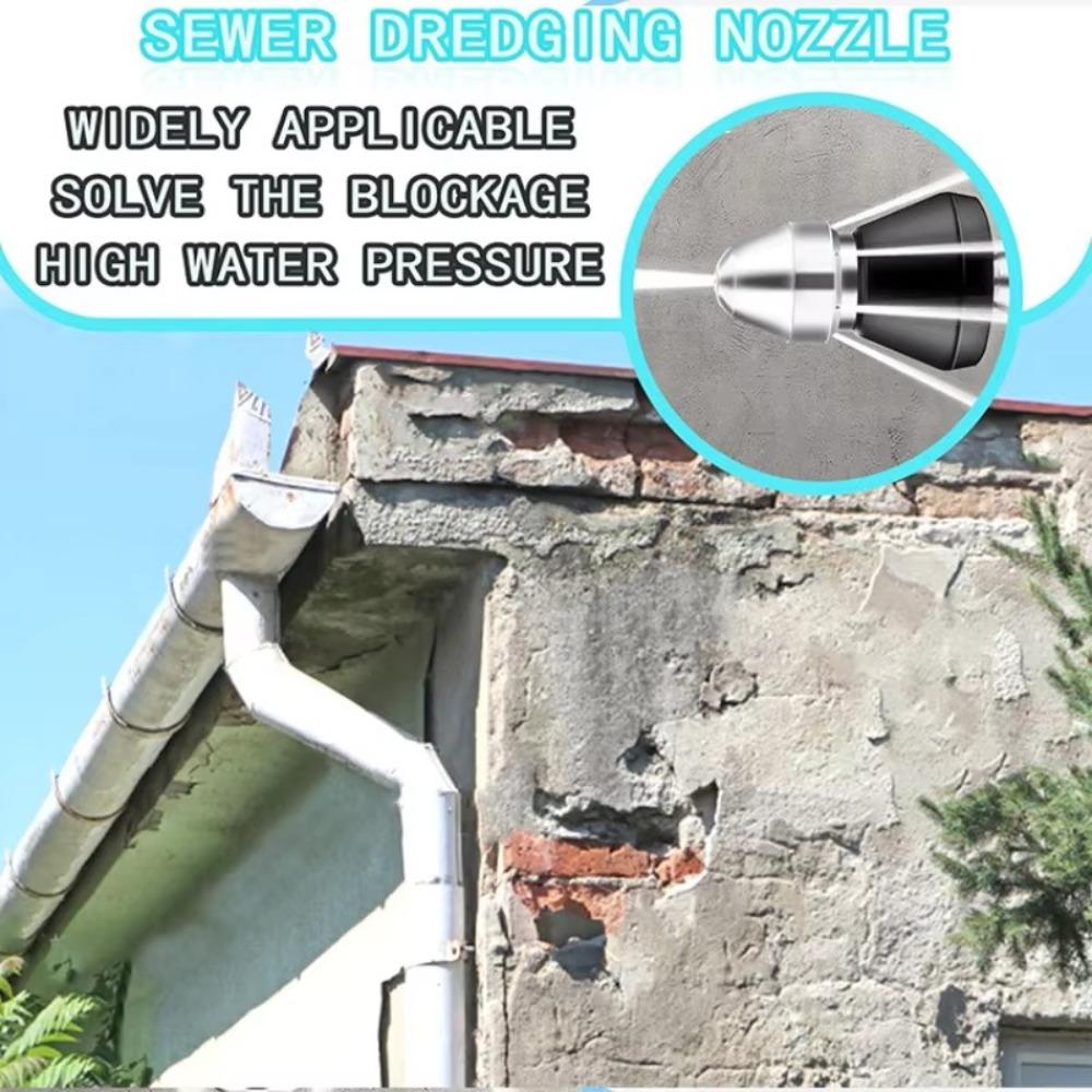 High Pressure Pressure Drain Jetter 5000PSI Drain Washer Nozzle Sewer Cleaner Hose Nozzle