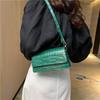 New crocodile pattern candy color square bag 2025 summer foreign style new small bag fashion portable shoulder messenger bag