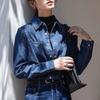 Women's Loose Casual Denim Long Sleeve Shirt