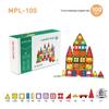 Cross-Border Magnetic Tiles: Colorful Large Window Building Blocks with Pipe Rolling Ball for Kids