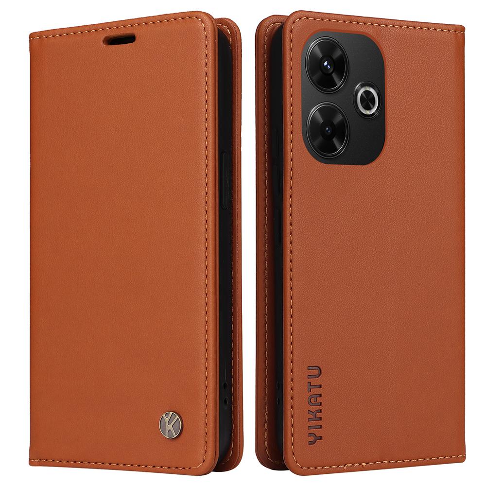 YIKATU YK-001 For Xiaomi Redmi 13 5G/13 4G Case Leather Phone Cover Magnetic Closure