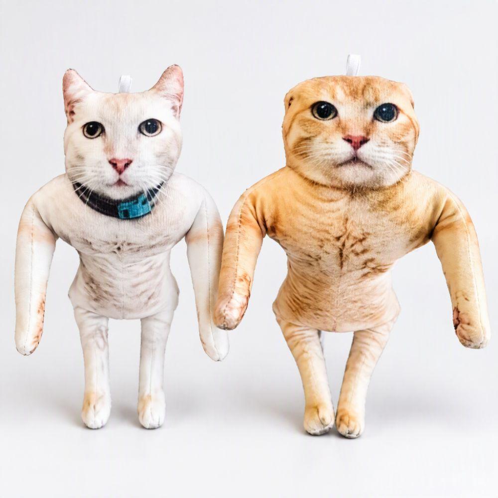 Animal Figure Cat Plush Doll Built in Skeleton Funny Cat Toy Kawaii Plush Cat Toy Kids Toy
