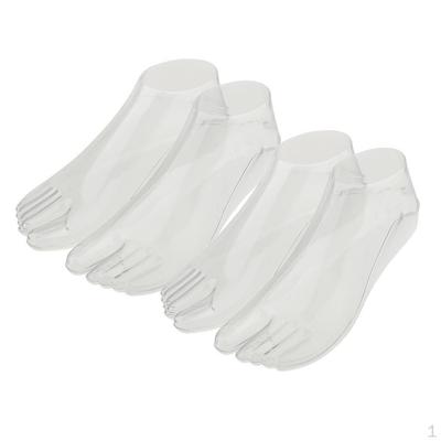 2Pair Plastic Feet Thong Style Foot Model for Shoes Sandals Socks Anckle Chains Toe Rings Display