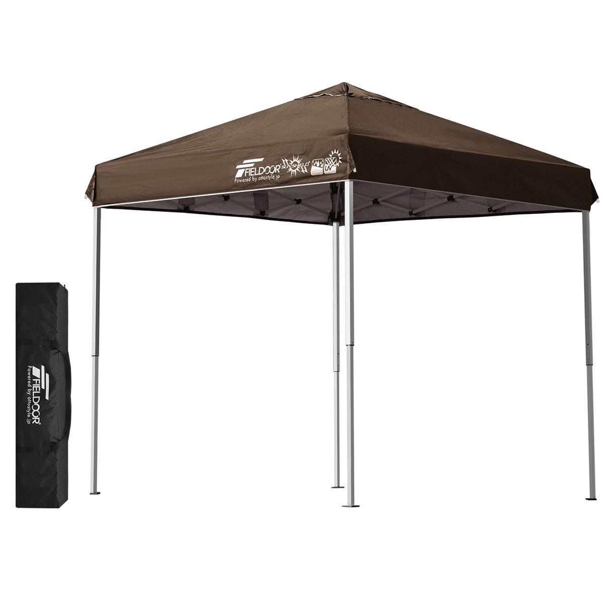 

FIELDOOR Легкая брезентовая палатка G03 Стальной каркас вентиляция Высокое и серебряное покрытие Защита от УФ-излучения Теплоизоляция собрать!! В одно касание 2,0 м [Темно-коричневый]