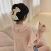 High-End Seersucker Large Bow Hair Clip