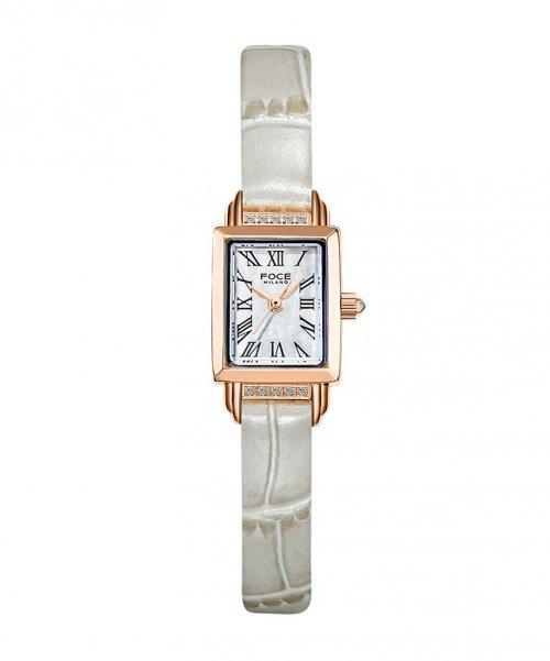 

[FOCE LADY] FOCE LADY 15mm Women s Square Leather Watch FM1903L-RG FREE