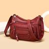Damentasche Weiche Leder Mehrschichtige Schulter Umhängetasche Muttertasche