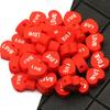 50/100x Beads Love Heart Shape  Spacer Beads for Bracelet Necklace Earring Making DIY Jewelry Crafts Tool