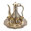 Baijiu cup set, household wine set, small wine glass, European metal wine jug,  dispenser, high-end ornament