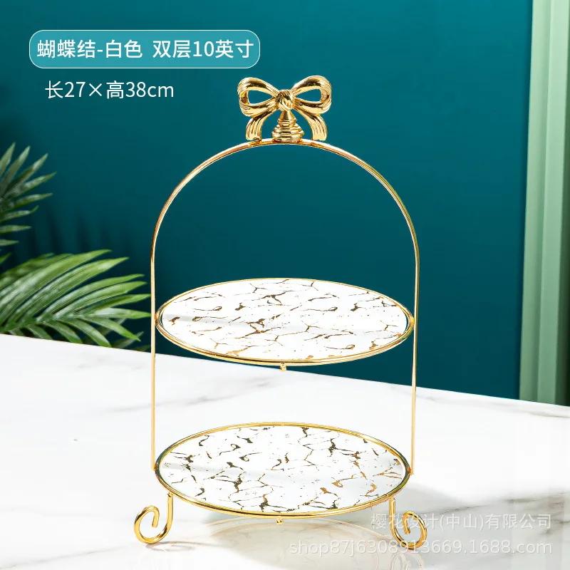 Suport de tort din sticlă marmorată multistrat Farfurie de desert Vas pentru dim sum Formă de tort Farfurie pentru gustări Tavă Farfurii pentru sushi Vas pentru fructe Suport de prezentare