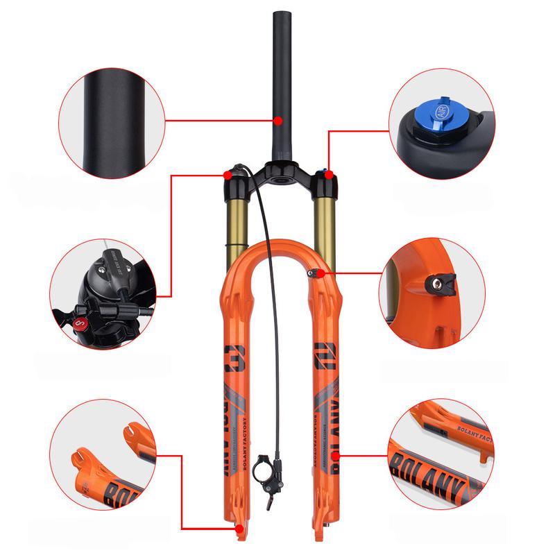 Bolany Mountain Bike Fork 27.5/29 Inch Bike Suspension MTB Air Suspension Fork Shock Absorbing Fork Downhill Suspension Fork