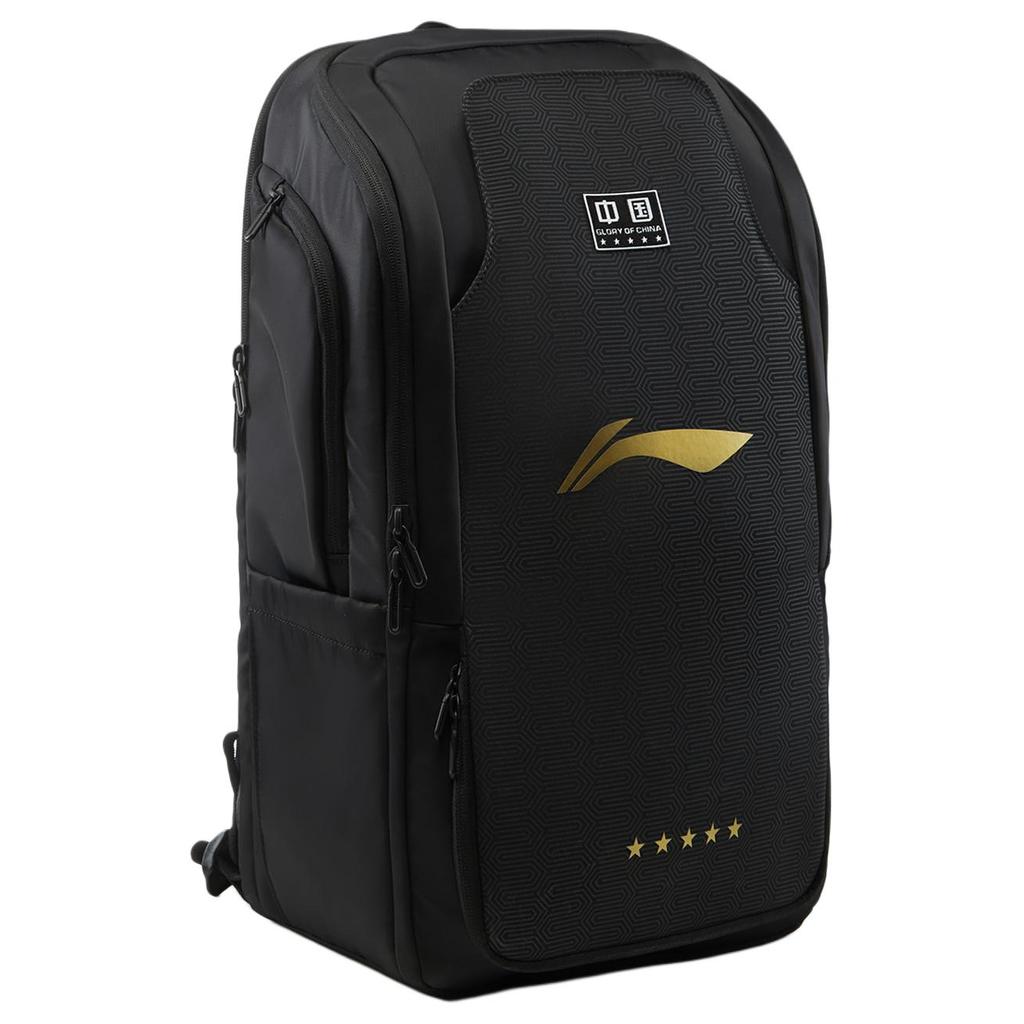 Li Ning Bordserie Logotyp Nylonryggsäck Unisexryggsäck Svart ABSV037-1
