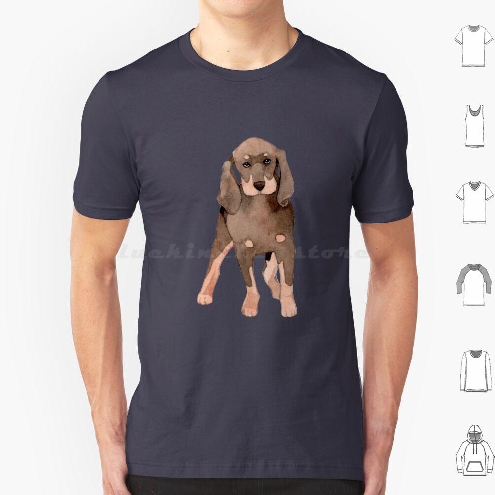 Cute Coonhound Puppy For Dog Lovers T Shirt 6xl Cotton Cool Tee Coonhound Dog Hound Redbone Coonhound Bluetick Coonhound Dogs