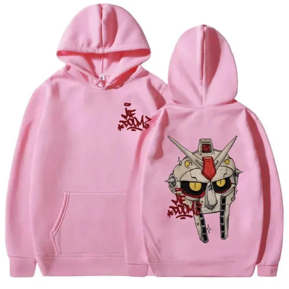 Rapper Mf Doom Madlib Madvillain Cartoon Metalen Masker Grafische Hoodie Mannen Vrouwen Casual Oversized Sweatshirt Heren Hoodies