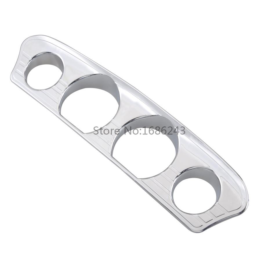 Motorcycle Accessories Inner Fairing Tri-Line Gauge Stereo Switch Cover Accent Trim Chrome For Harley Electra Glide Street Glide