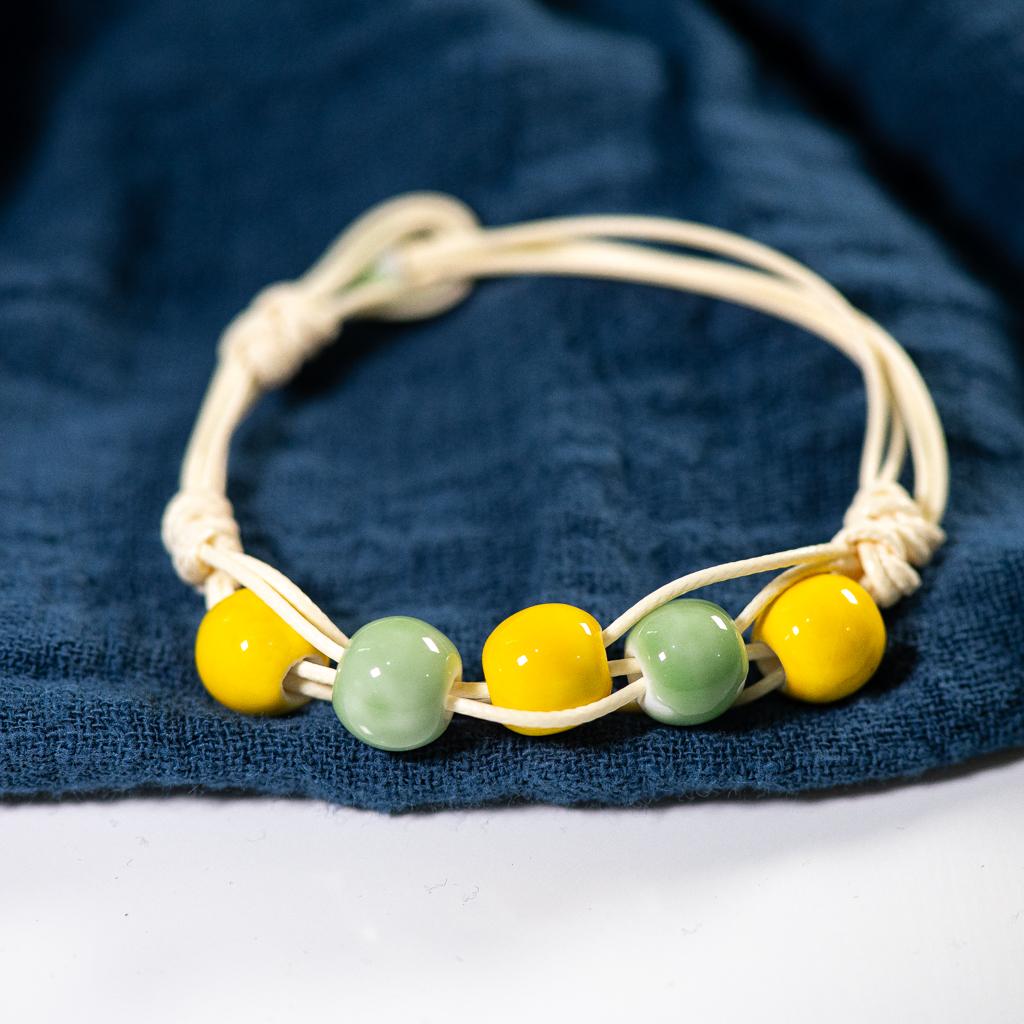 Love stone women's ceramic bracelet Female hand-woven couple small jewelry #5347