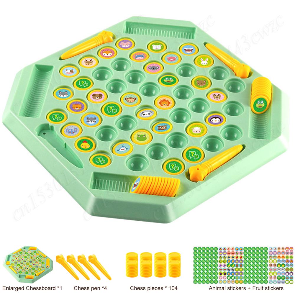Flip Chess Memory Game Fruit Animal Matching Chess Board Memory Flipping Chess for Kindergarten Gathering Activity