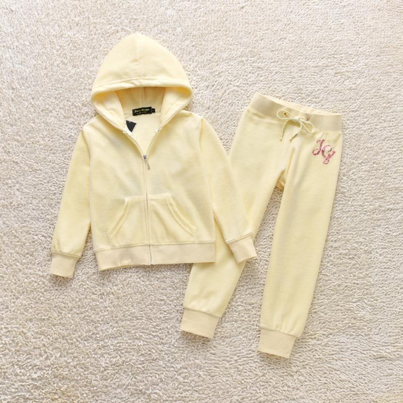 Europäischer & Amerikanischer Samt-Hoodie & Hose mit geradem Bein für Mädchen - Zweiteilige Freizeit-Sportbekleidung