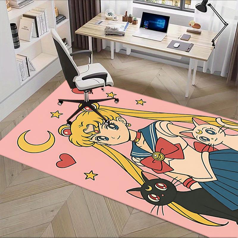 Sailor Moon Office Chair Mat Sailor Moon Home Decor, Sailor Moon Sofa Rug, Sailor Moon Office Carpet, Sailor Moon Gift for Fans