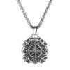 Vintage Sailboat Anchor Necklace, Paired With Punk Style Men'S Necklace, Compass And Rudder Pendant.