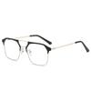 Anti-Blue Light Glasses Stylish Retro Black Frame Men's Prescription Glasses Clear Lens 0~-400°