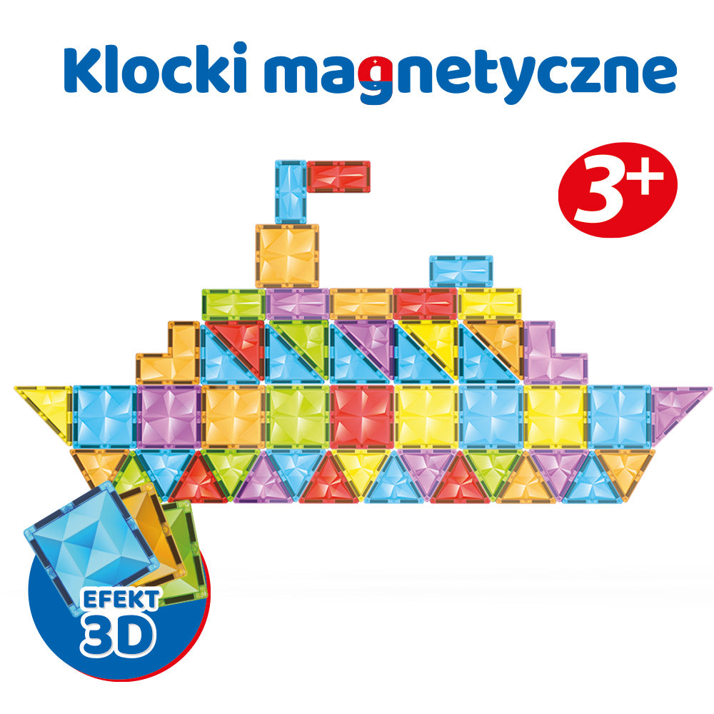 3D magnetic blocks - 100 pieces