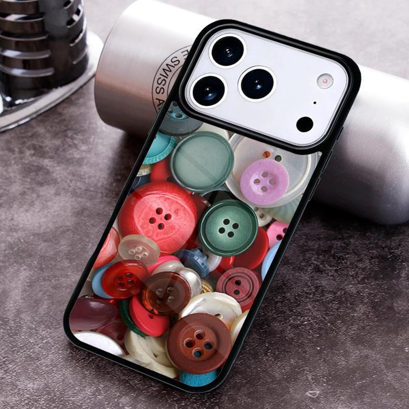 Nähschere Knöpfe Handyhülle Für iPhone 17,16e,15,14,13,12,11,Mini,Pro,MAX Weiche Silikonhülle