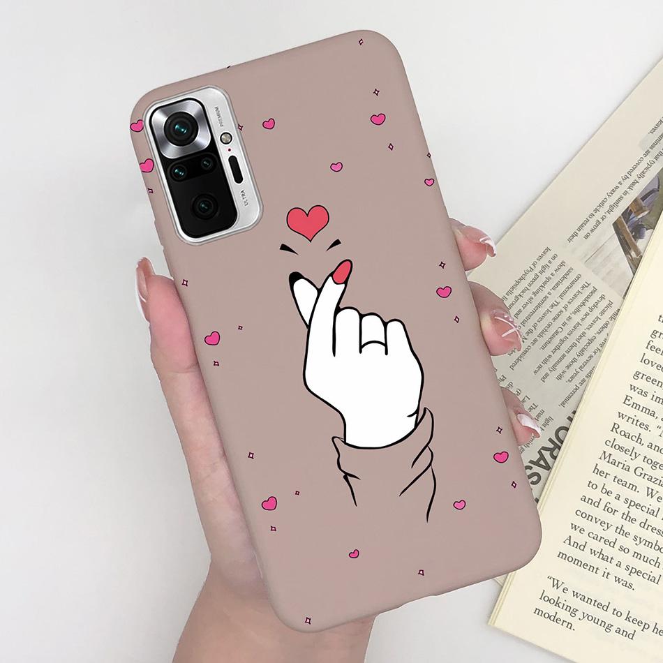 For Xiaomi Redmi Note 10 Case Love Heart Avocado Soft Silicone Cover Phone Case on Redmi Note 10S Note10 S Note 10 Pro Max Funda