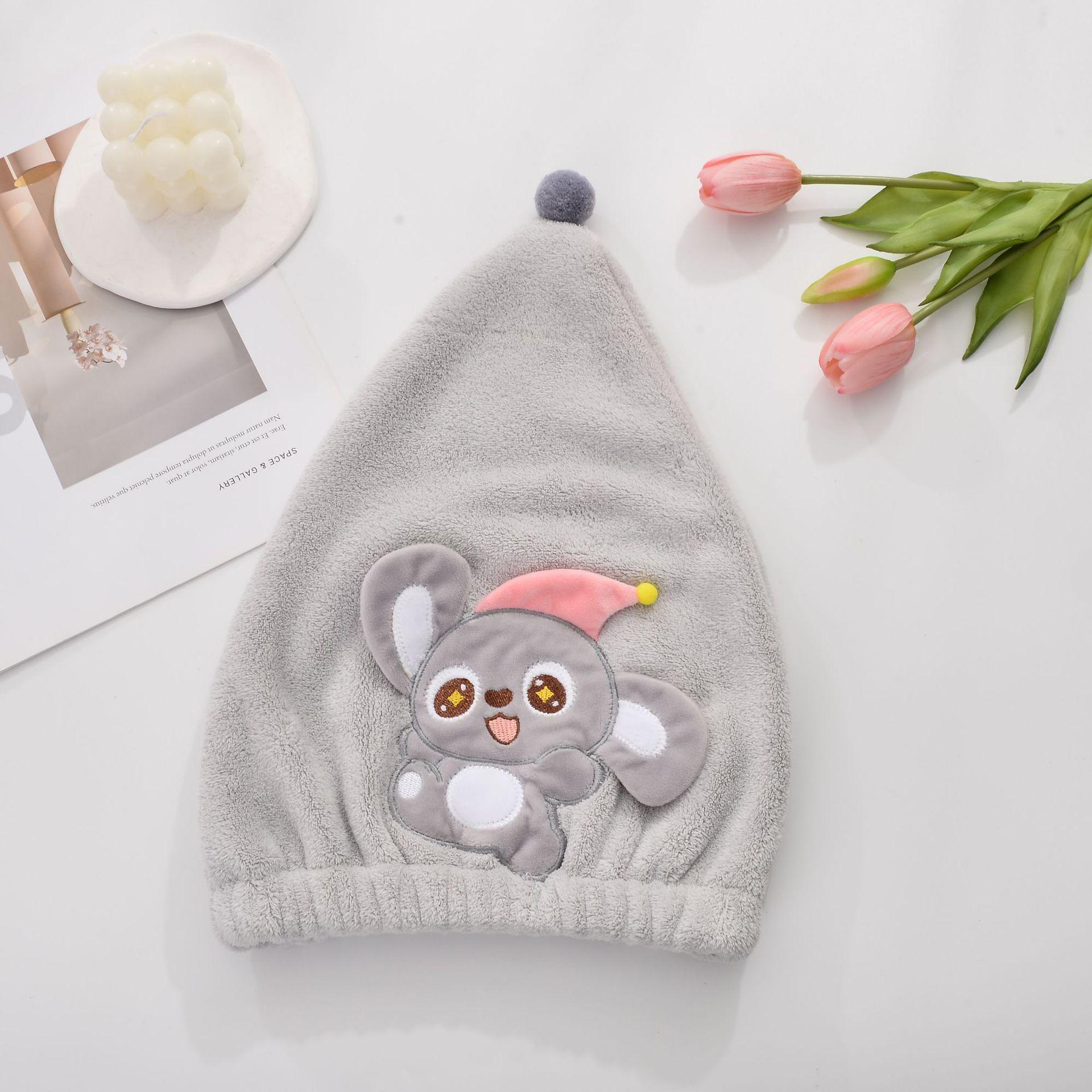 

Women s Quick-Dry Coral Fleece Hair Drying Cap - No Shedding, No Blow Dry Needed 25*35CM [Approx. 82g]