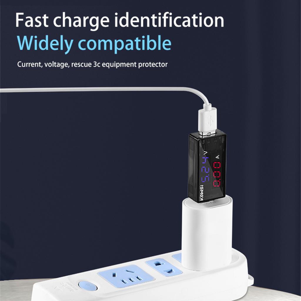 KWS-11VA USB Charger Tester 4-30V 6.5A Voltage Current Meter Voltmeter Ammeter Battery Capacity Tester Power Detector