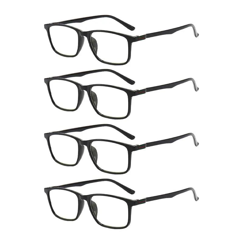 

4 шт. +100 ~ +400 Очки для чтения Анти-синий Полная оправа Квадратные Очки для дальнозоркости Очки 1 чёрный