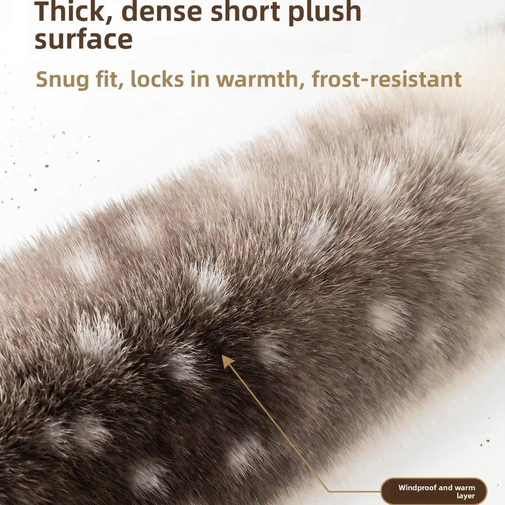 Deer Print Fishing Hat Plush Fur Winter Cap Comfortable Ear Protection Hat Winter Commute