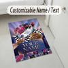 Personalized Crystal Velvet Carpet,Kendrick Lamar Custom Printed Name, Plush Area Rug For Home Indoor Decor